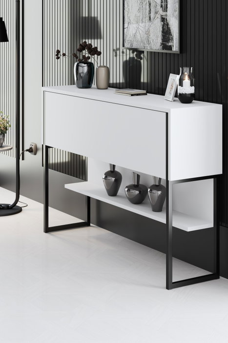Hanah Home Luxe Cómoda Blanco y Negro